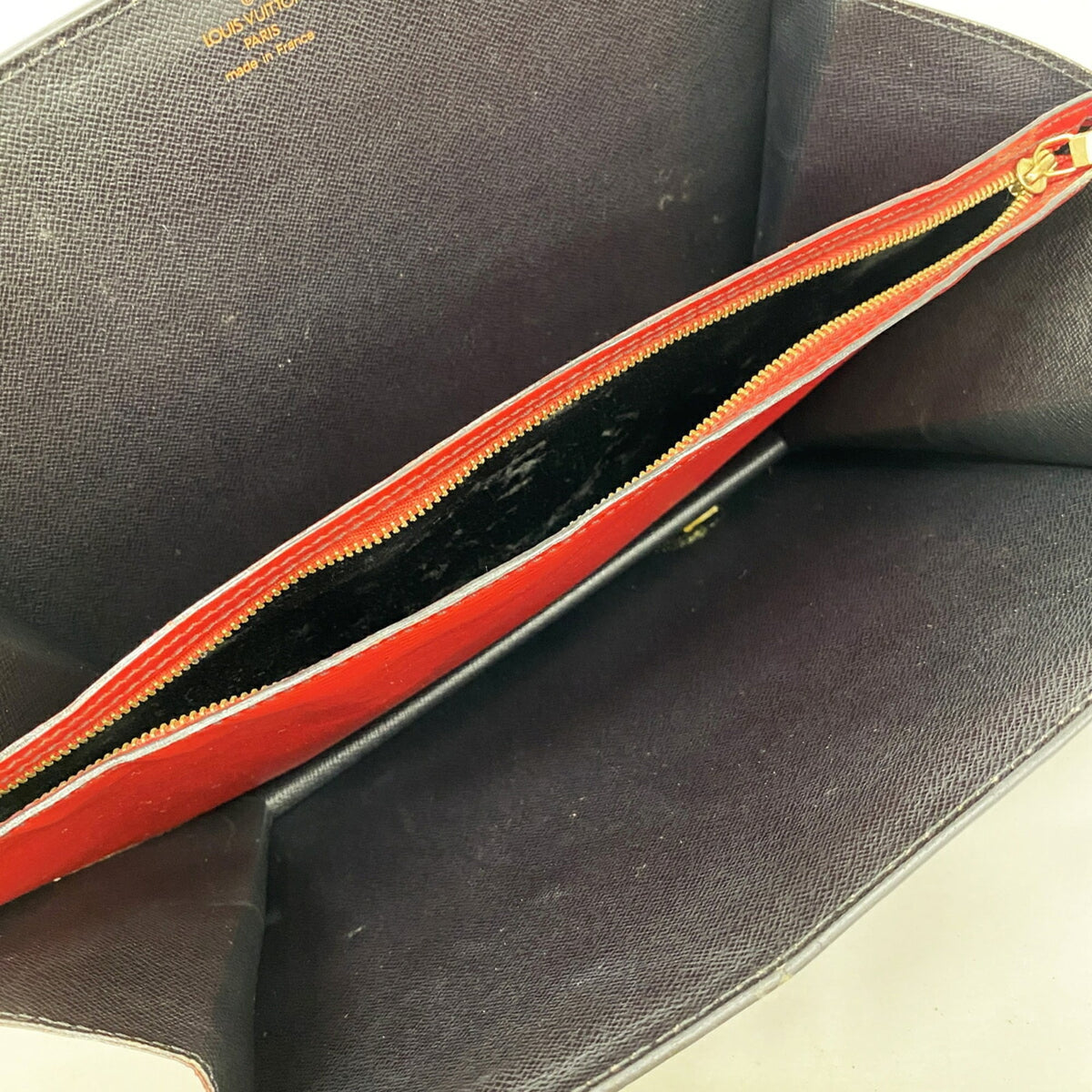 Louis Vuitton Castilian Red Noir Handbag (Pre-Owned)