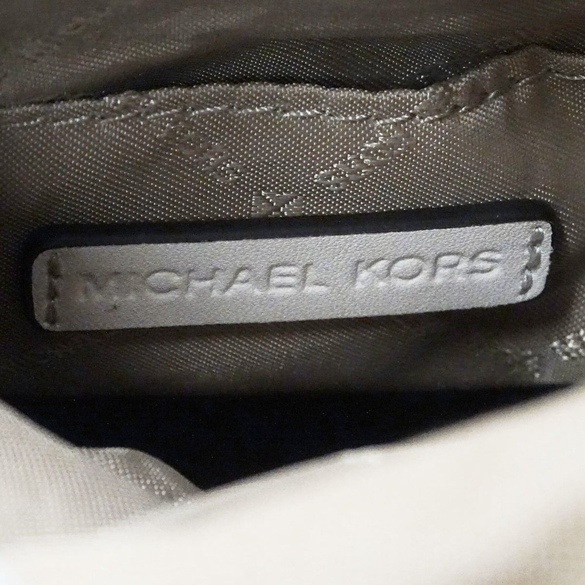 Michael Kors Beige Ivory Leather Canvas Handbag Shoulder Bag (Pre-Owned)