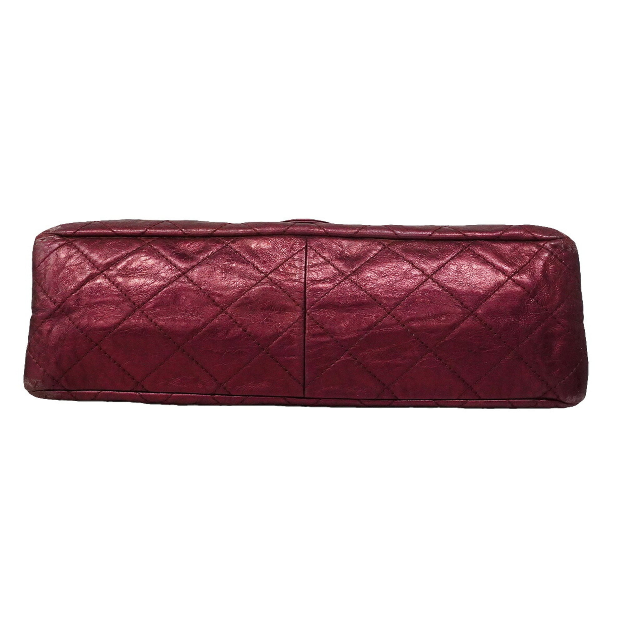 Chanel Bordeaux Leather Shoulder Bag (Pre-Owned)