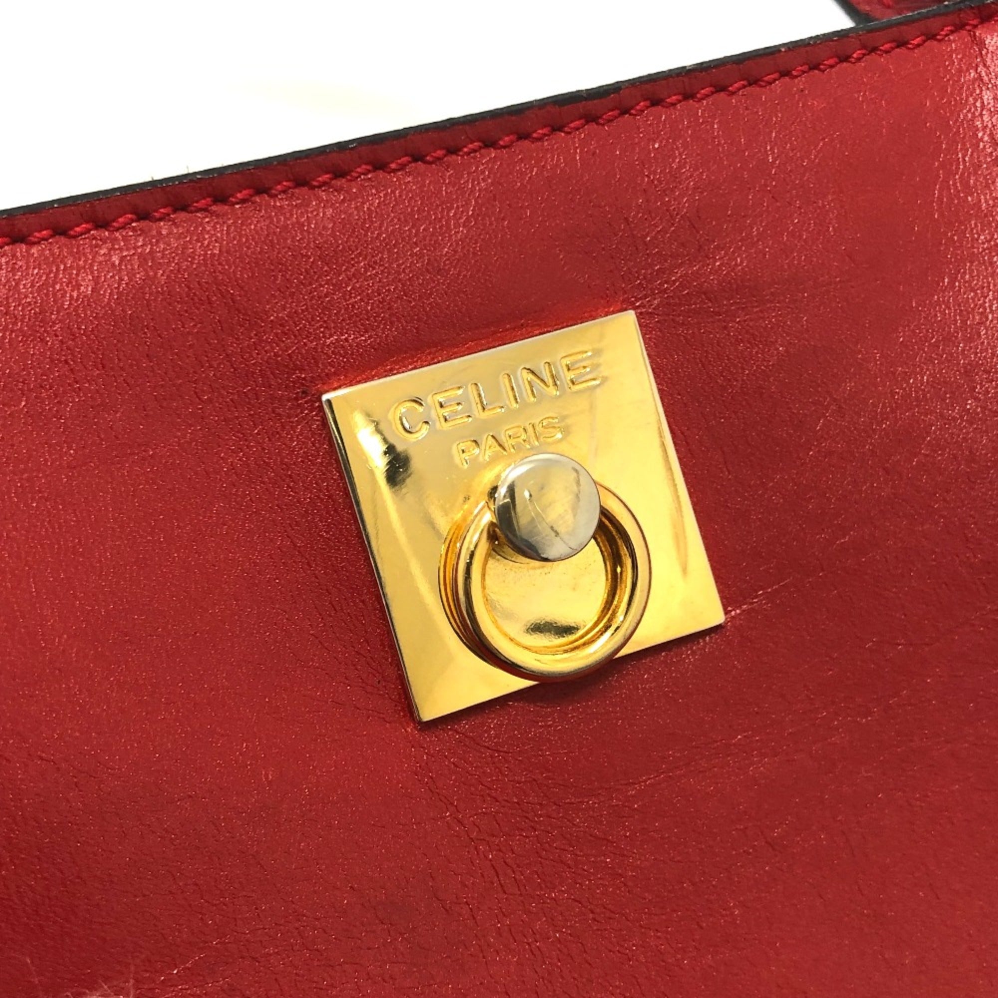 Celine Red Leather Handbag (Pre-Owned)