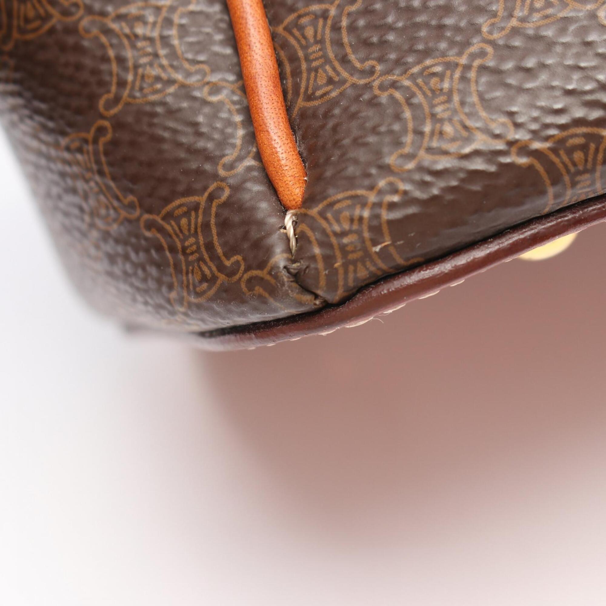 Celine Brown Coated Canvas Pvc Leather Handbag (Pre-Owned)