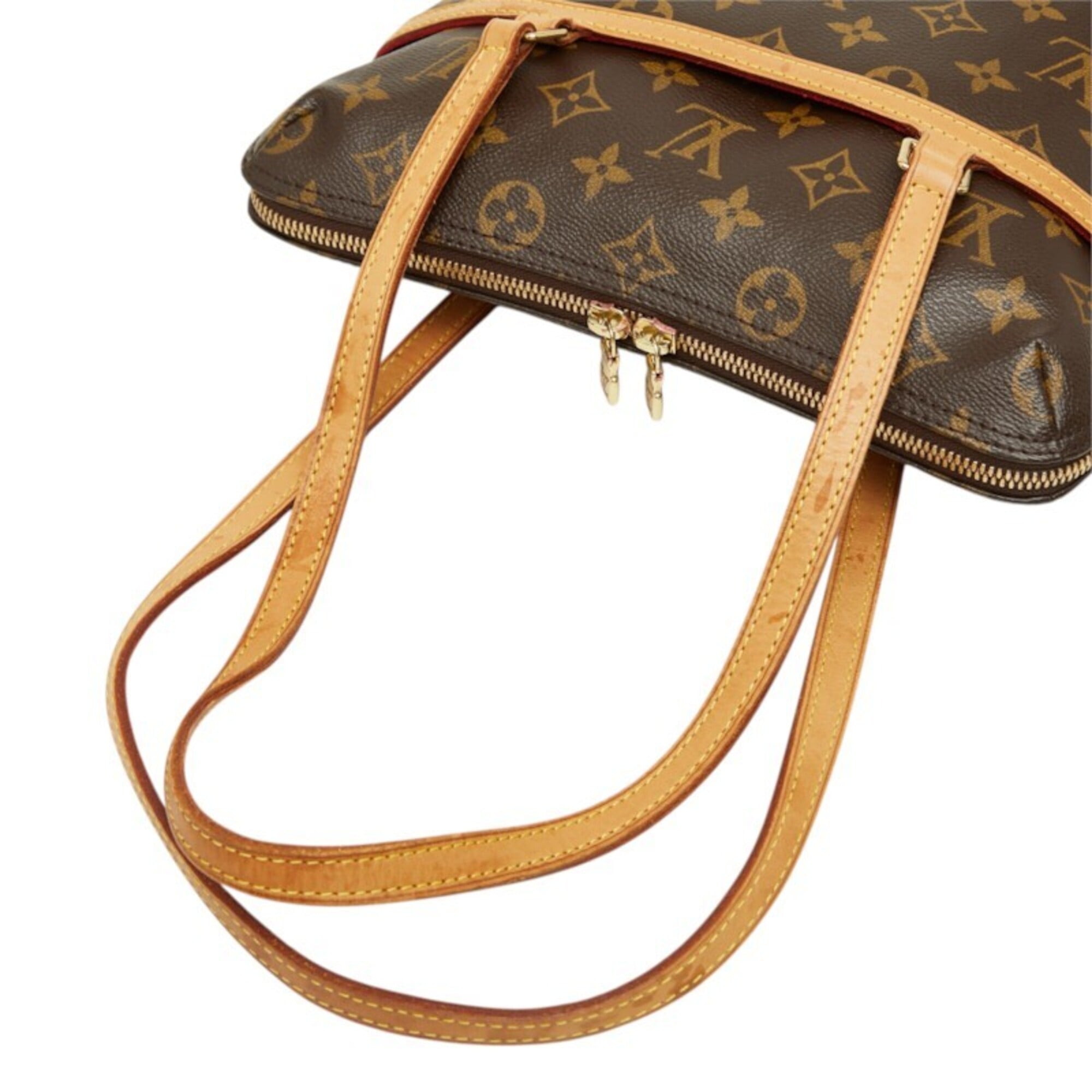 Louis Vuitton Brown Pvc Leather Shoulder Bag Tote Bag (Pre-Owned)
