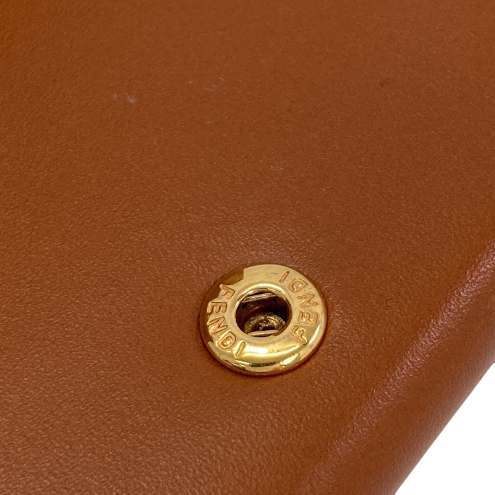 Fendi Brown Leather Wallet (Tri-Fold) (Pre-Owned)