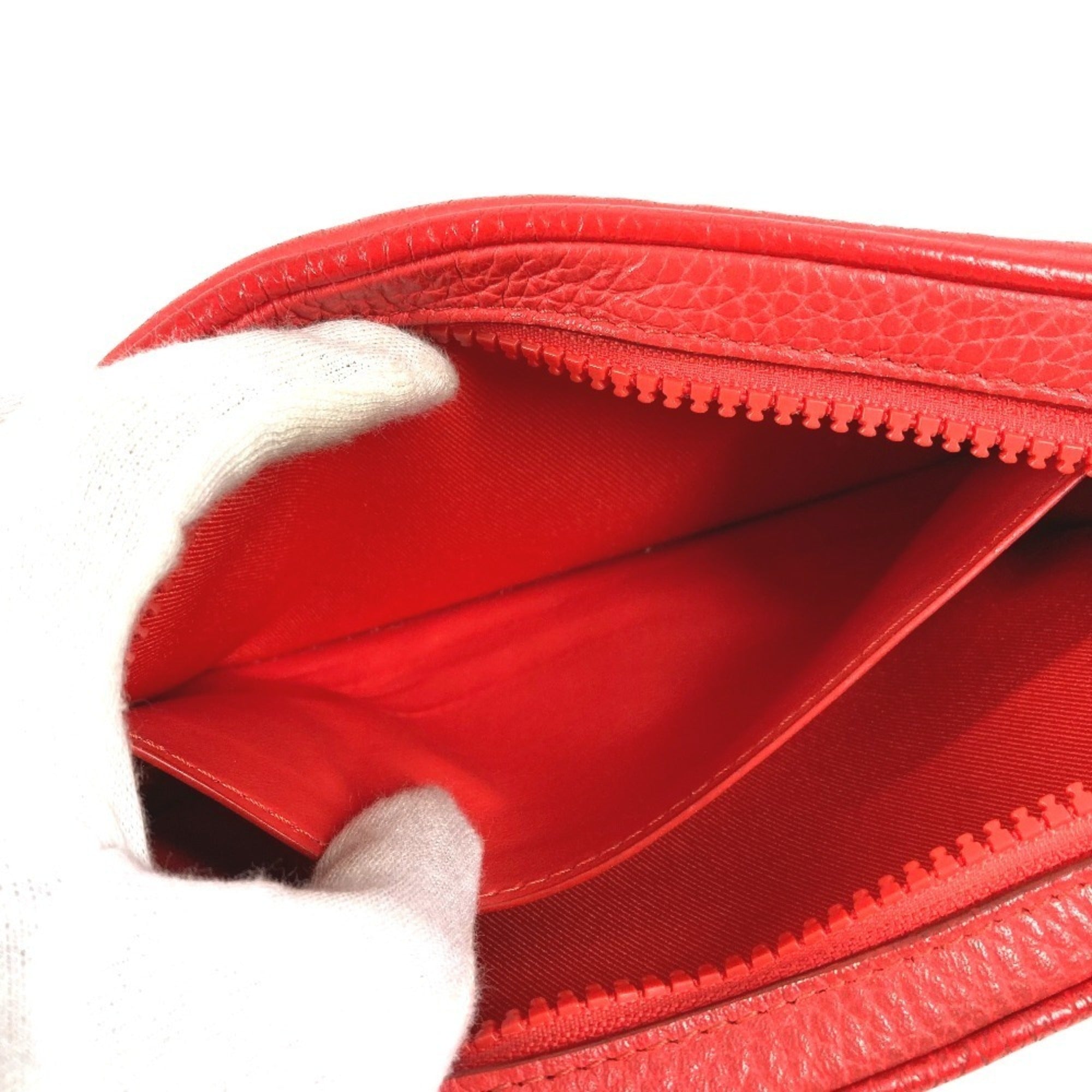 Louis Vuitton Red Color Monogram Empreinte Leather Clutch Bag (Pre-Owned)