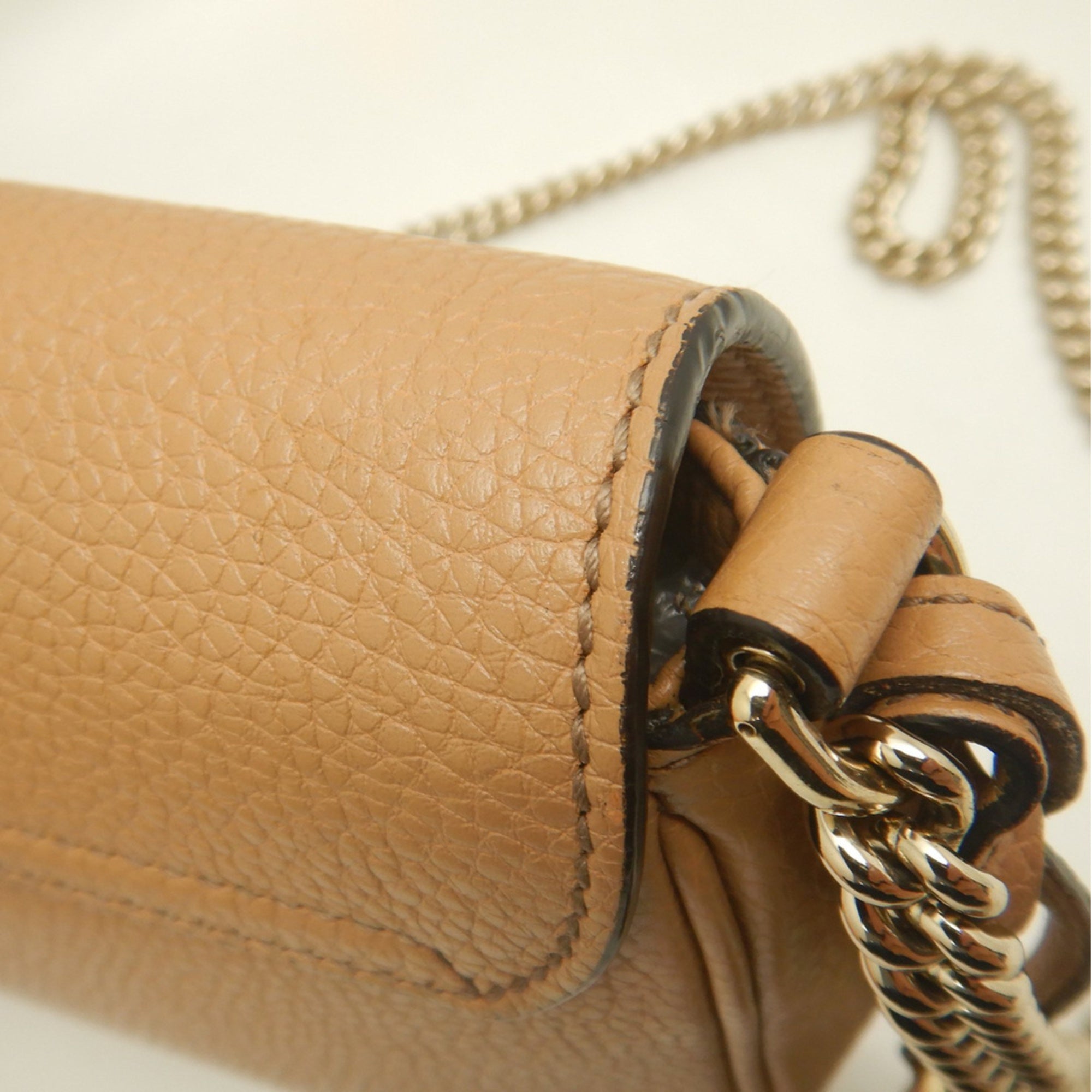 Gucci Brown Leather Shoulder Bag (Pre-Owned)