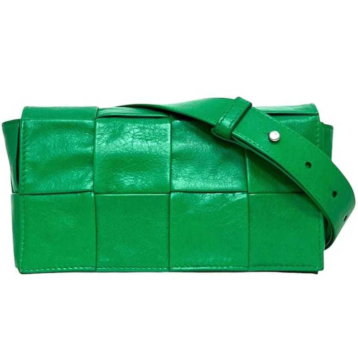 Bottega Veneta Green Leather Shoulder Bag (Pre-Owned)