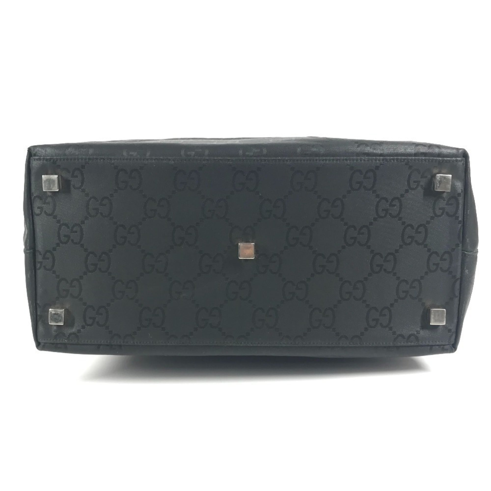 Gucci Black Nylon Handbag Tote Bag (Pre-Owned)
