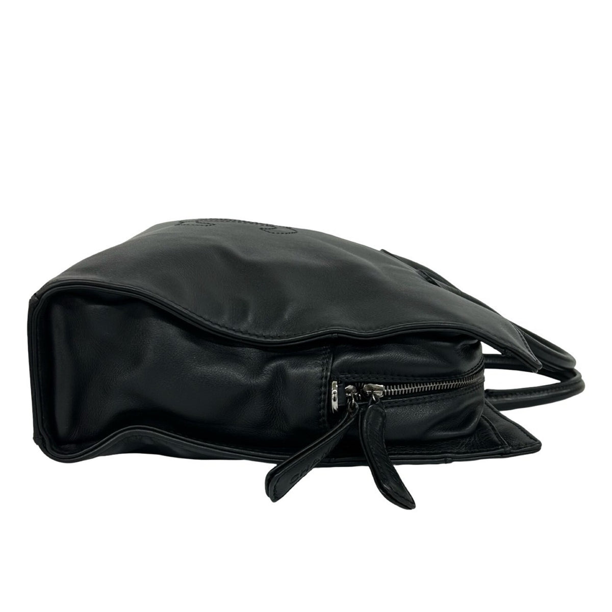 Chanel Black Leather Handbag Tote Bag (Pre-Owned)