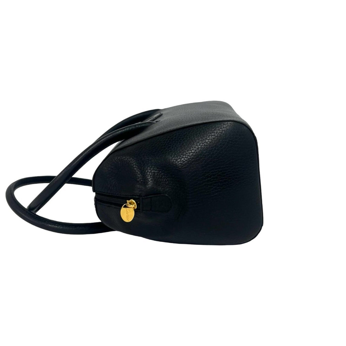Cartier Black Leather Boston Bag Handbag (Pre-Owned)