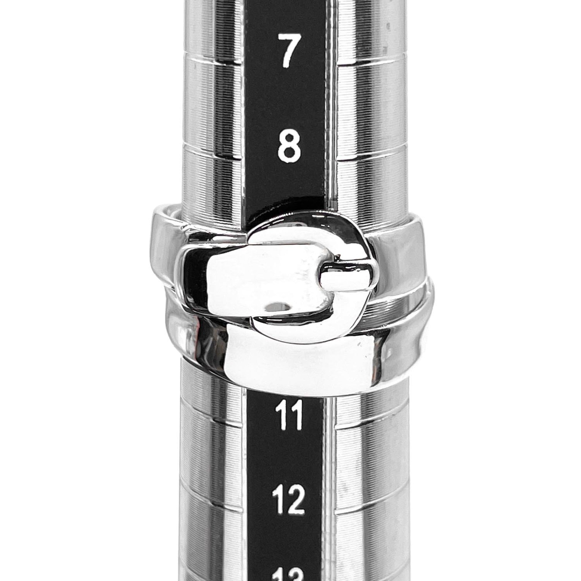 Hermes Silver 925 Band Ring (Pre-Owned)