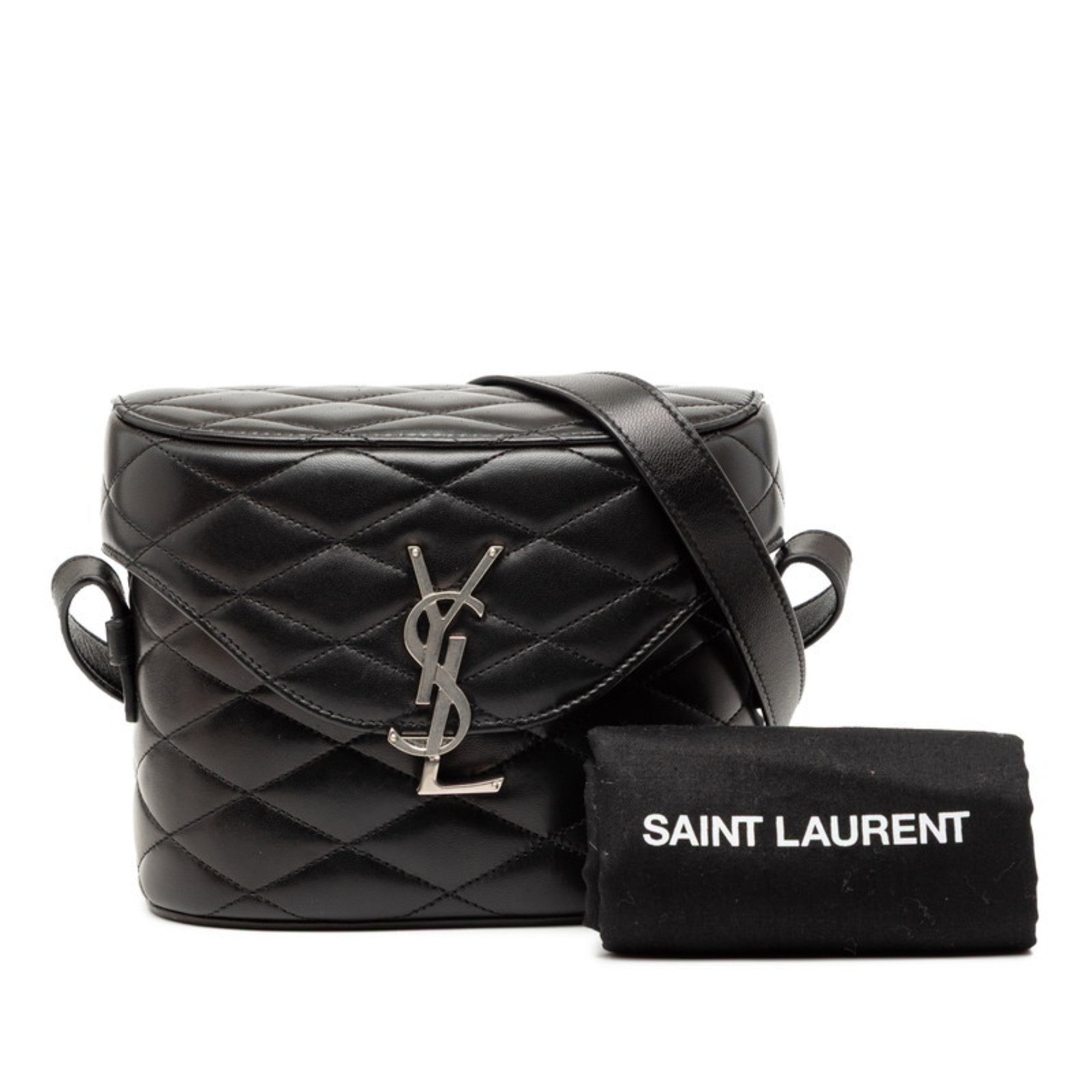 Saint Laurent Black Leather Shoulder Bag (Pre-Owned)