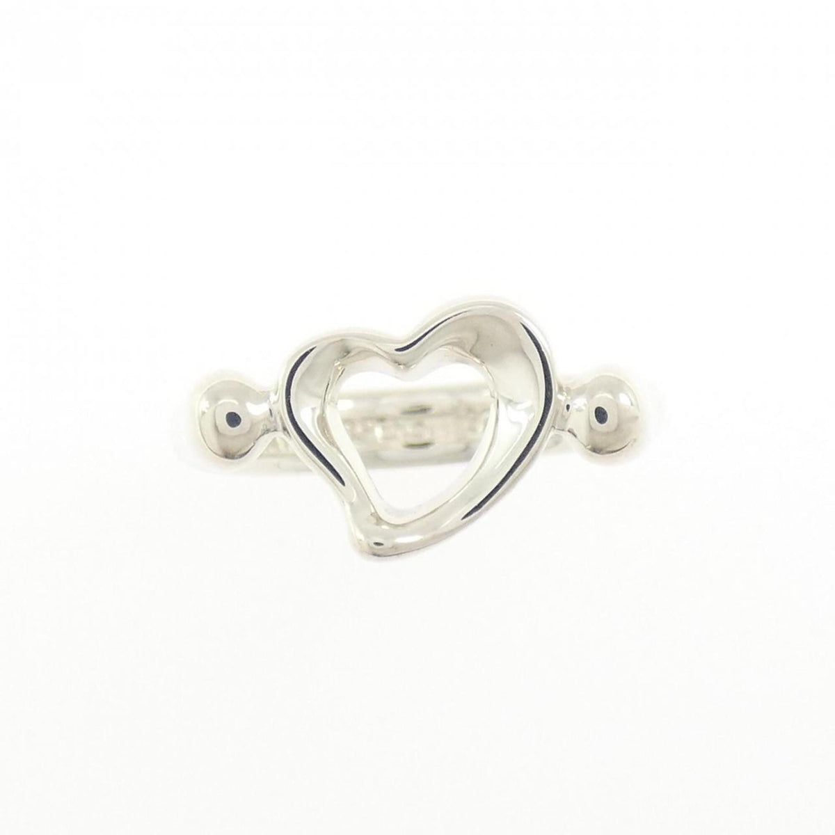 Tiffany Open Heart Silver 925 Band Ring (Pre-Owned)