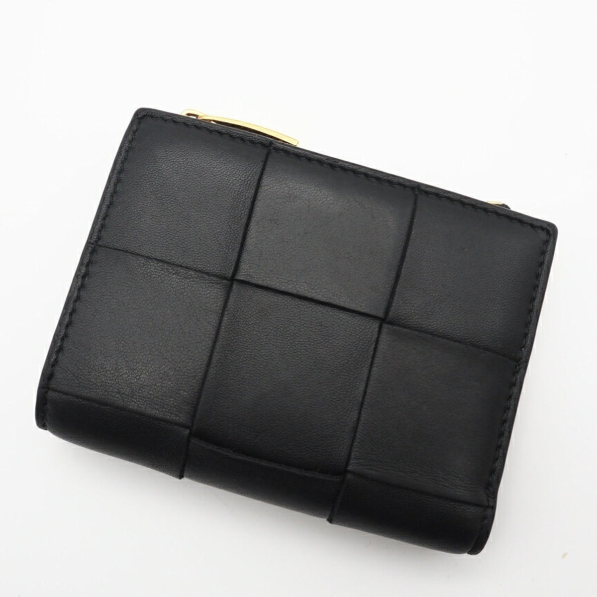 Bottega Veneta Intrecciato Black Intrecciato Wallet (Bi-Fold) (Pre-Owned)