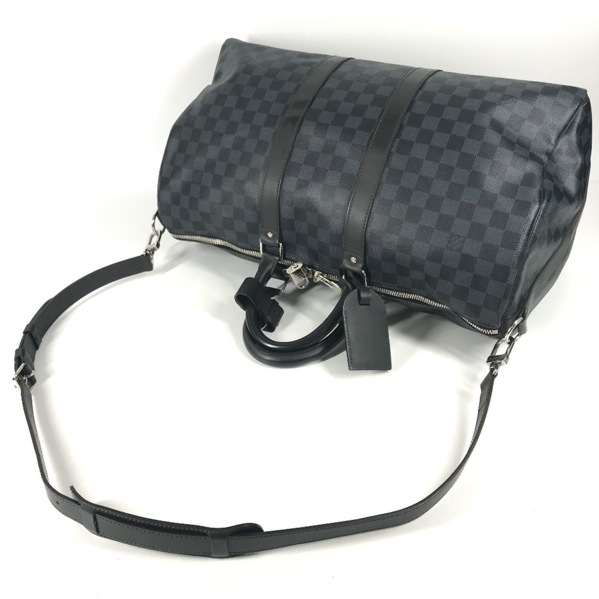 Louis Vuitton Damier Cobalt Navy Canvas Boston Bag Shoulder Bag (Pre-Owned)