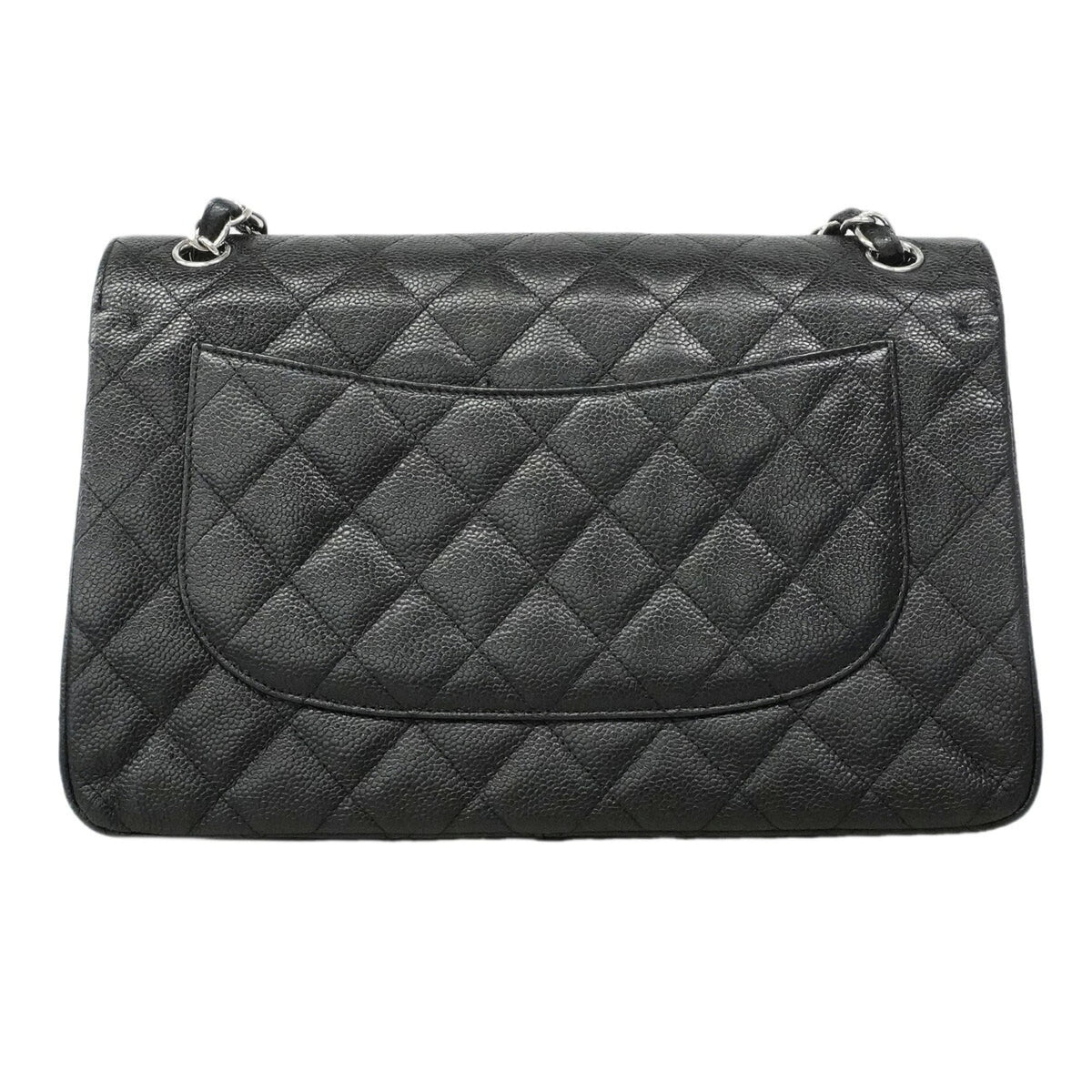 Chanel Black Grained Calfskin Shoulder Bag (Pre-Owned)
