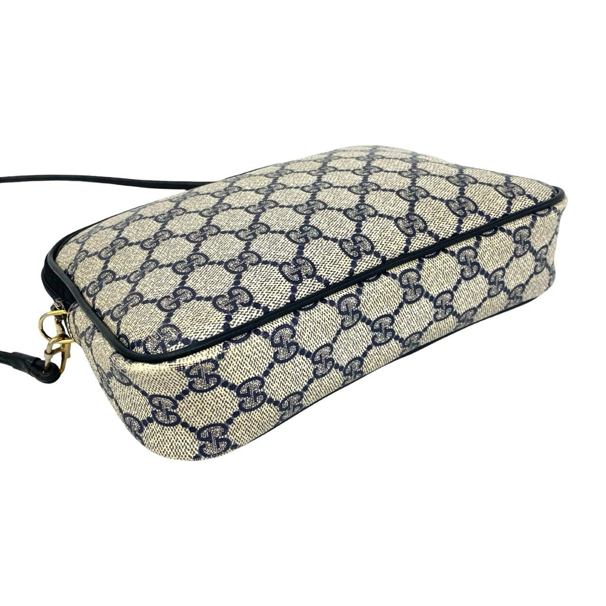 Gucci Navy Leather Pvc Pochette Shoulder Bag (Pre-Owned)