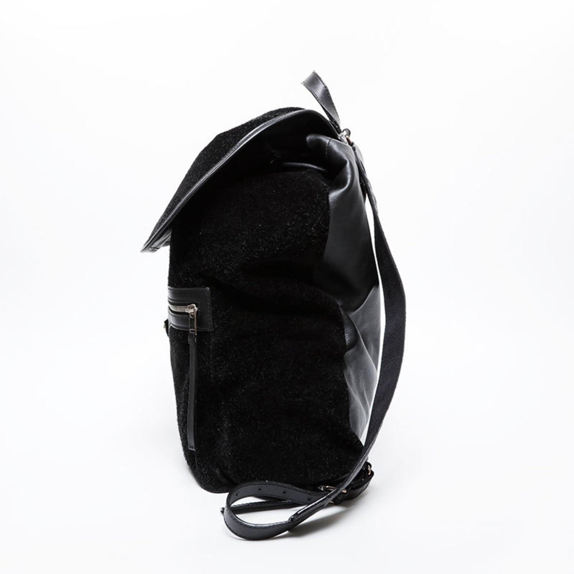 Balenciaga Black Leather Suede Backpack (Pre-Owned)