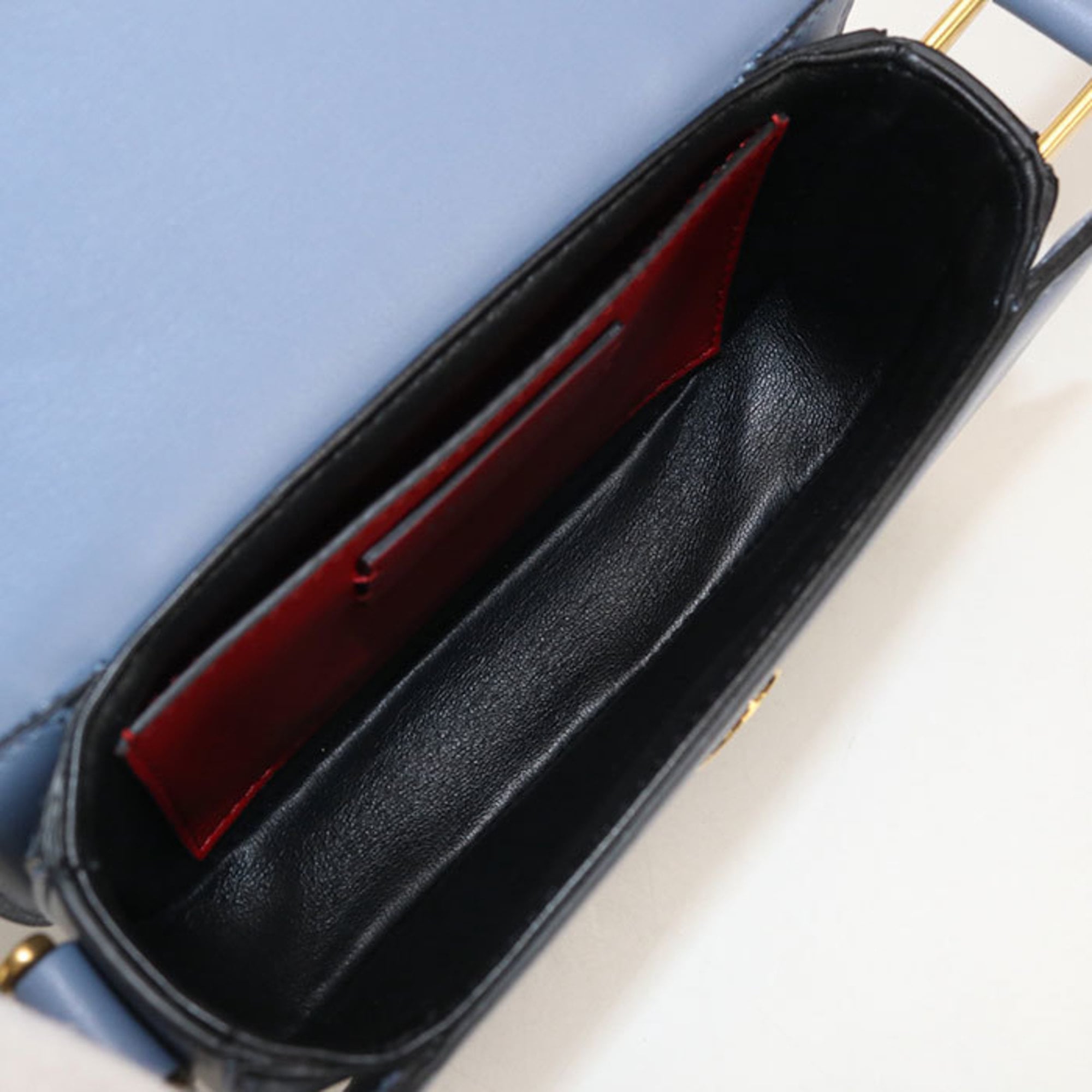 Valentino Garavani Blue Leather Shoulder Bag (Pre-Owned)