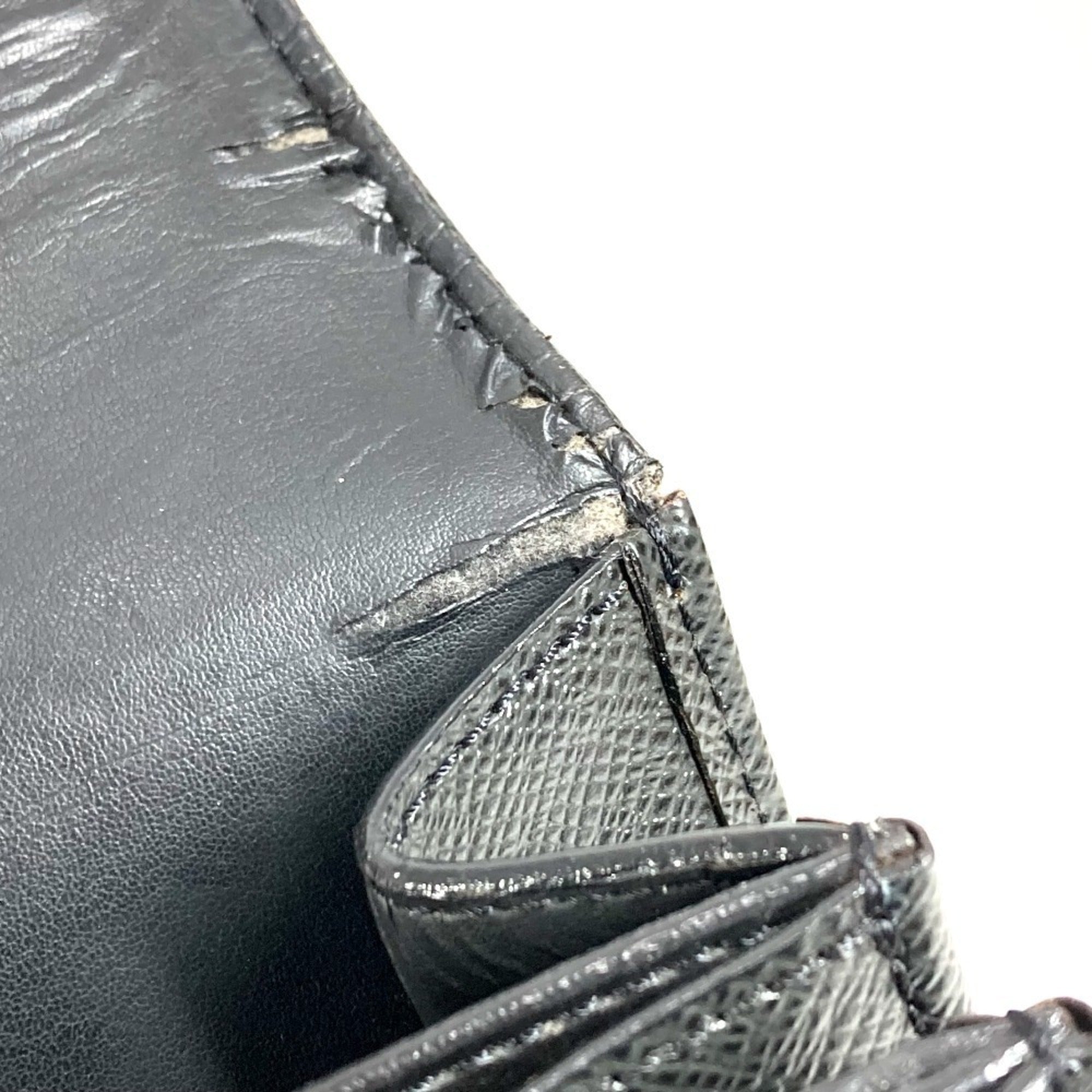 Louis Vuitton Ardoise Black Taiga Leather Briefcase Handbag (Pre-Owned)
