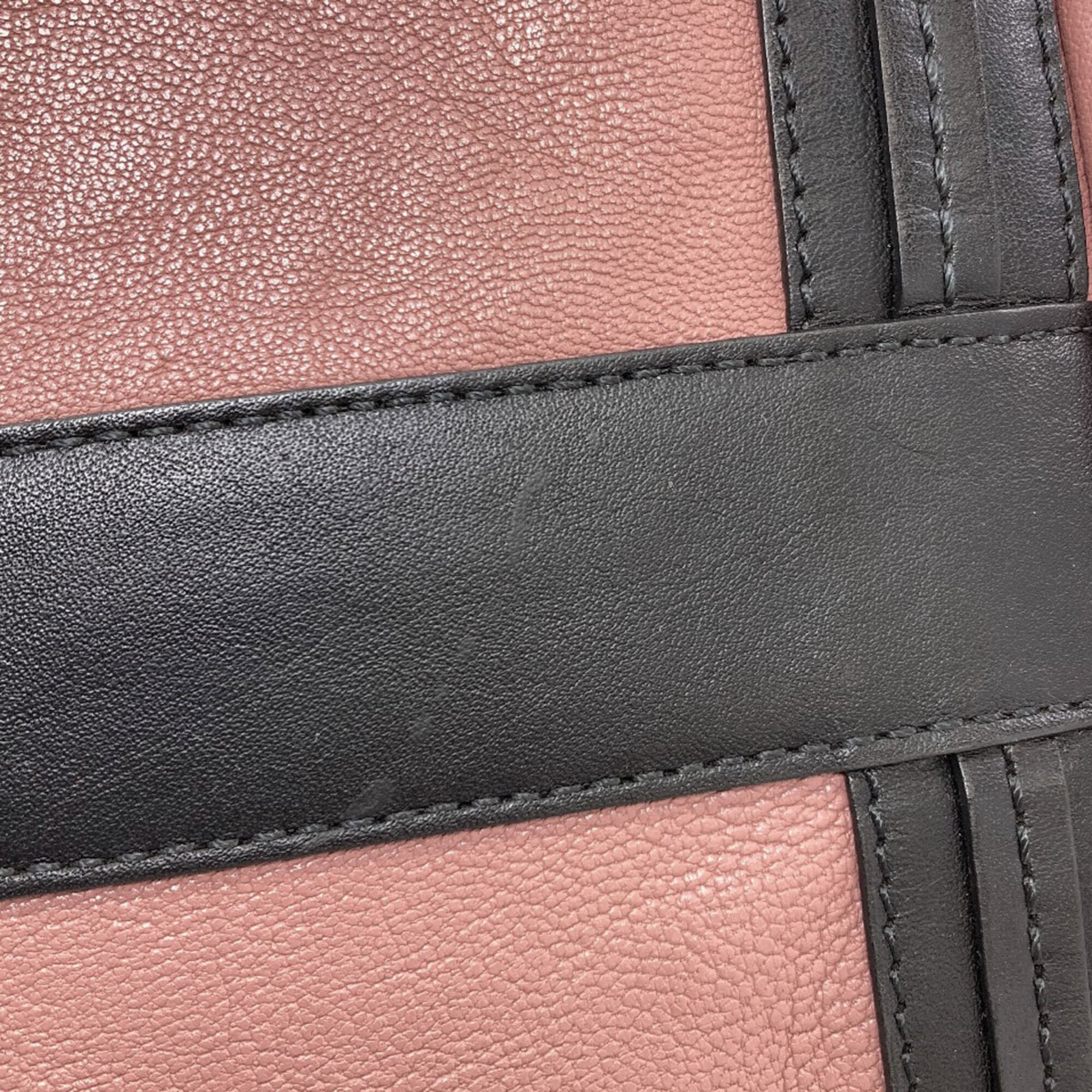 Chloé Alison Black Pink Leather Handbag (Pre-Owned)