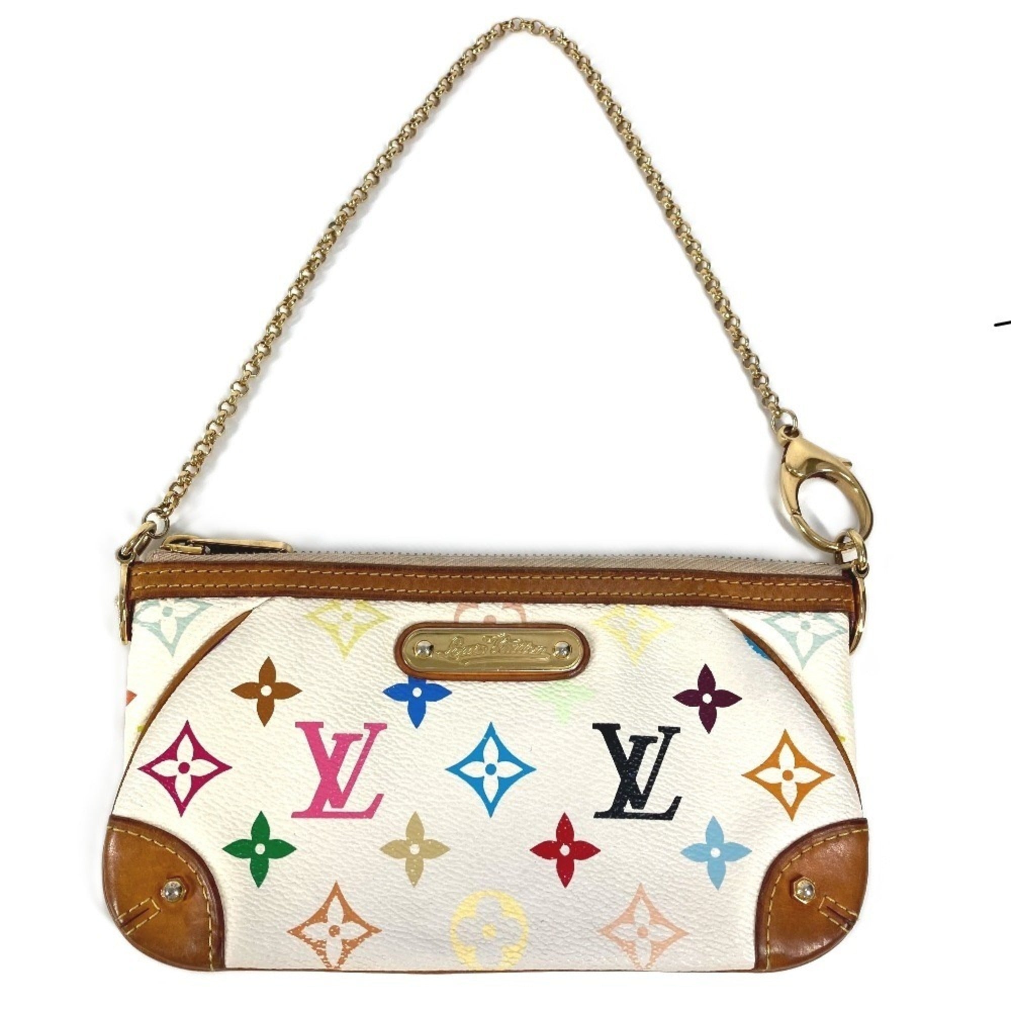 Louis Vuitton Blanc Monogram Multicolore Pouch Shoulder Bag (Pre-Owned)
