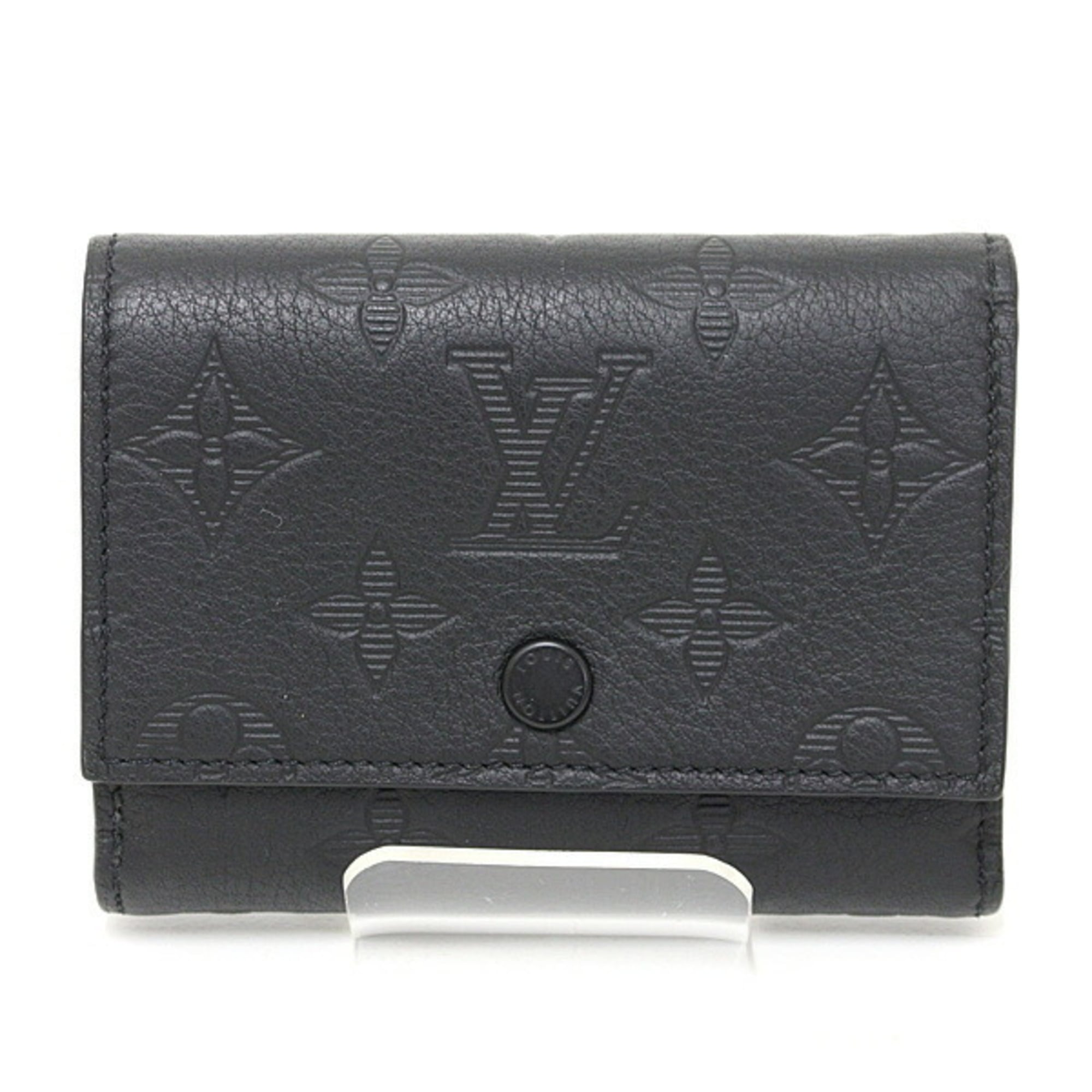 Louis Vuitton Monogram Shadow Black Monogram Shadow Wallet (Tri-Fold) (Pre-Owned)