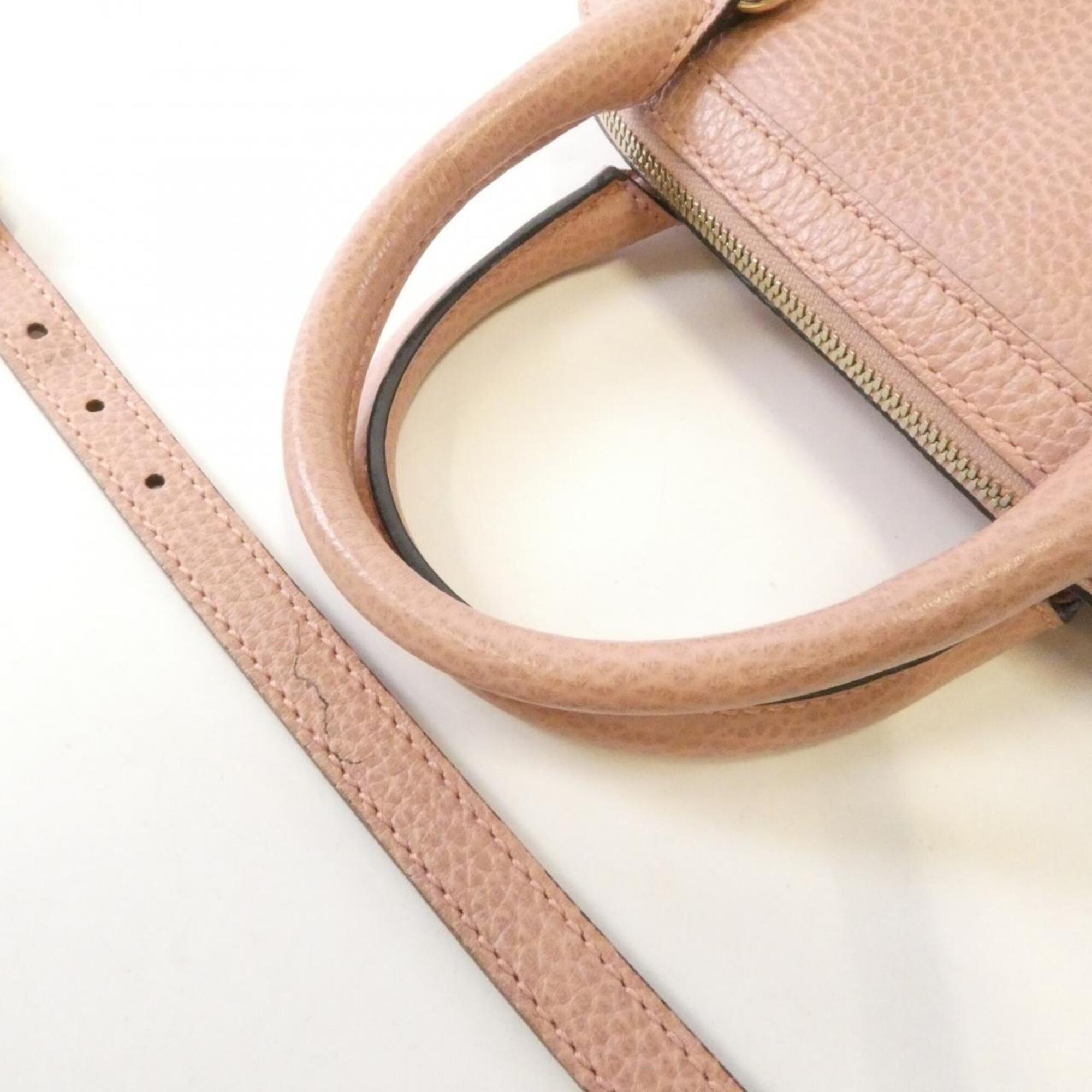 Gucci Pink Leather Handbag (Pre-Owned)