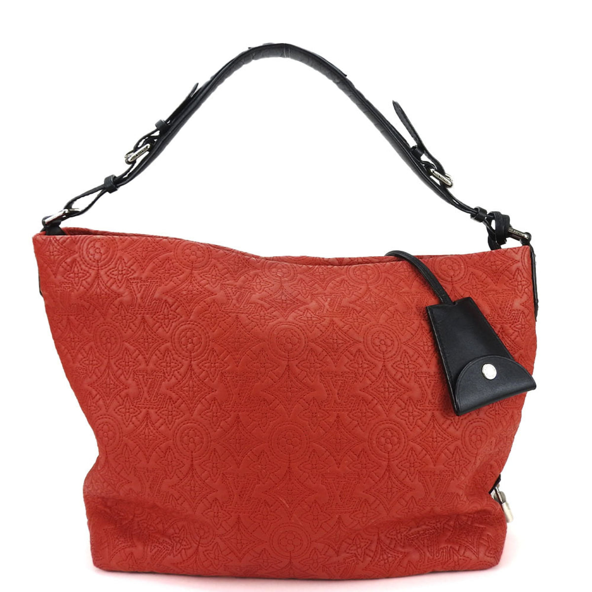 Louis Vuitton Black Red Color Monogram Shoulder Bag (Pre-Owned)