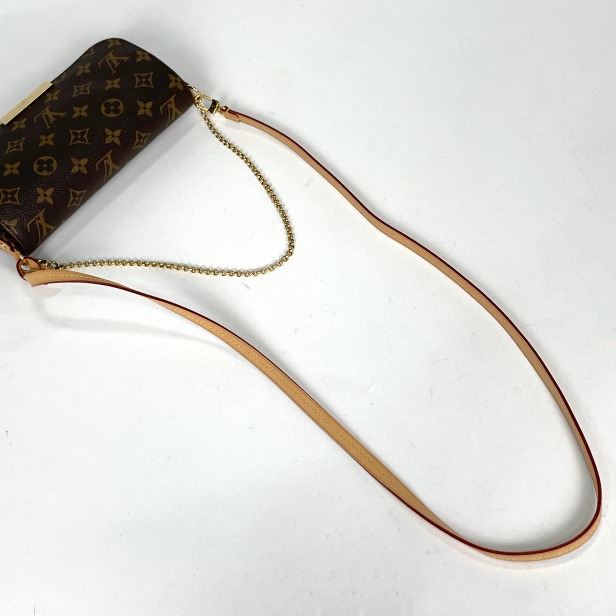 Louis Vuitton Brown Monogram Handbag Pouch Shoulder Bag (Pre-Owned)