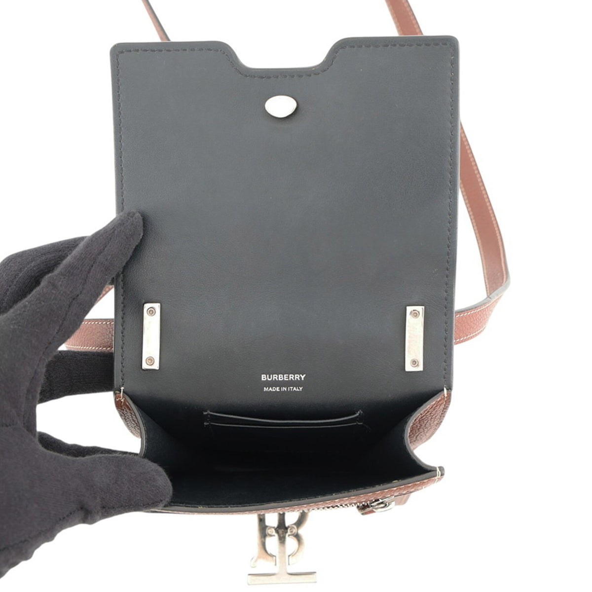 Burberry Brown Leather Shoulder Bag (Pre-Owned)
