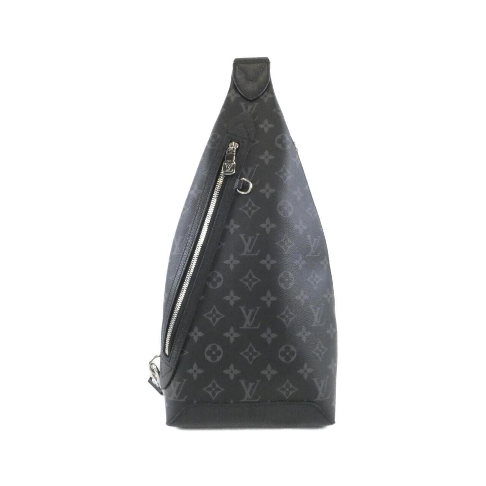 Louis Vuitton Black Coated Canvas Leather Pouch Shoulder Bag (Pre-Owned)
