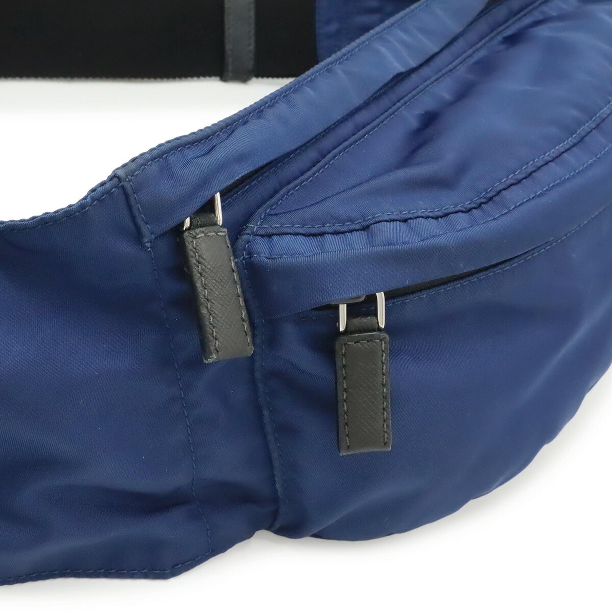 Prada Black Blue Nylon Pouch Sling Bag (Pre-Owned)