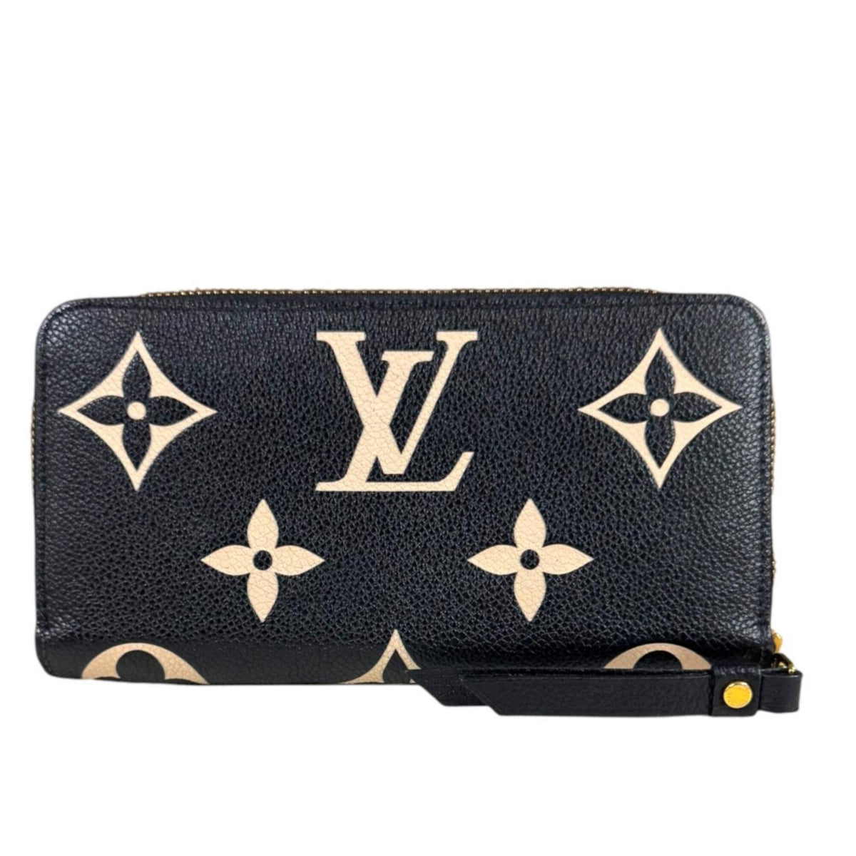 Louis Vuitton Beige Black Noir Monogram Empreinte Long Wallet (Bi-Fold) (Pre-Owned)