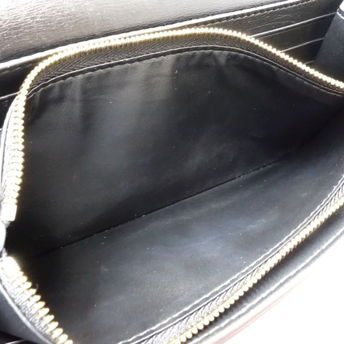 Cartier Black Leather Long Wallet (Bi-Fold) (Pre-Owned)
