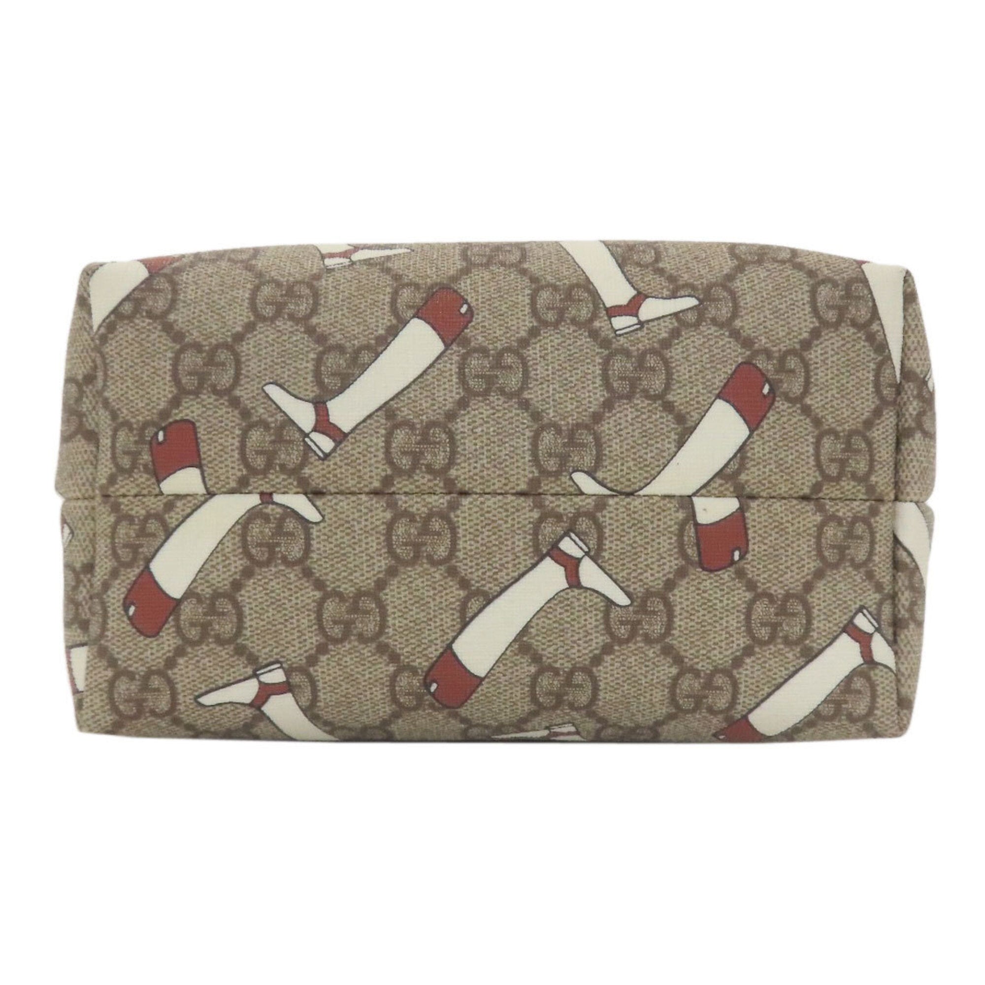 Gucci Brown White Pvc Handbag (Pre-Owned)