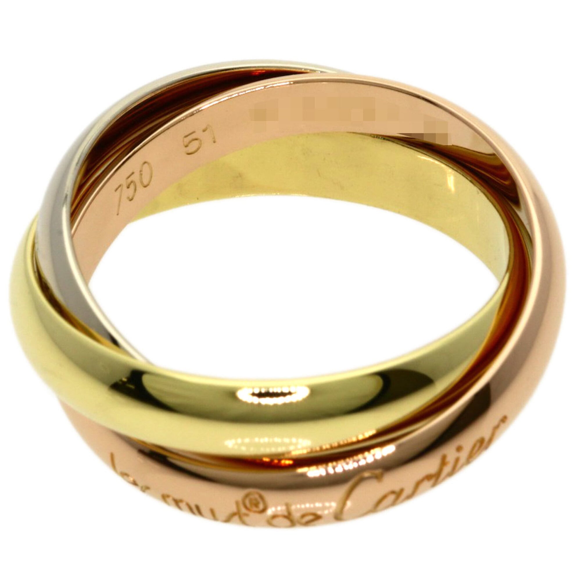 Cartier Yellow Gold (18K) White Gold (18K) Band Ring (Pre-Owned)