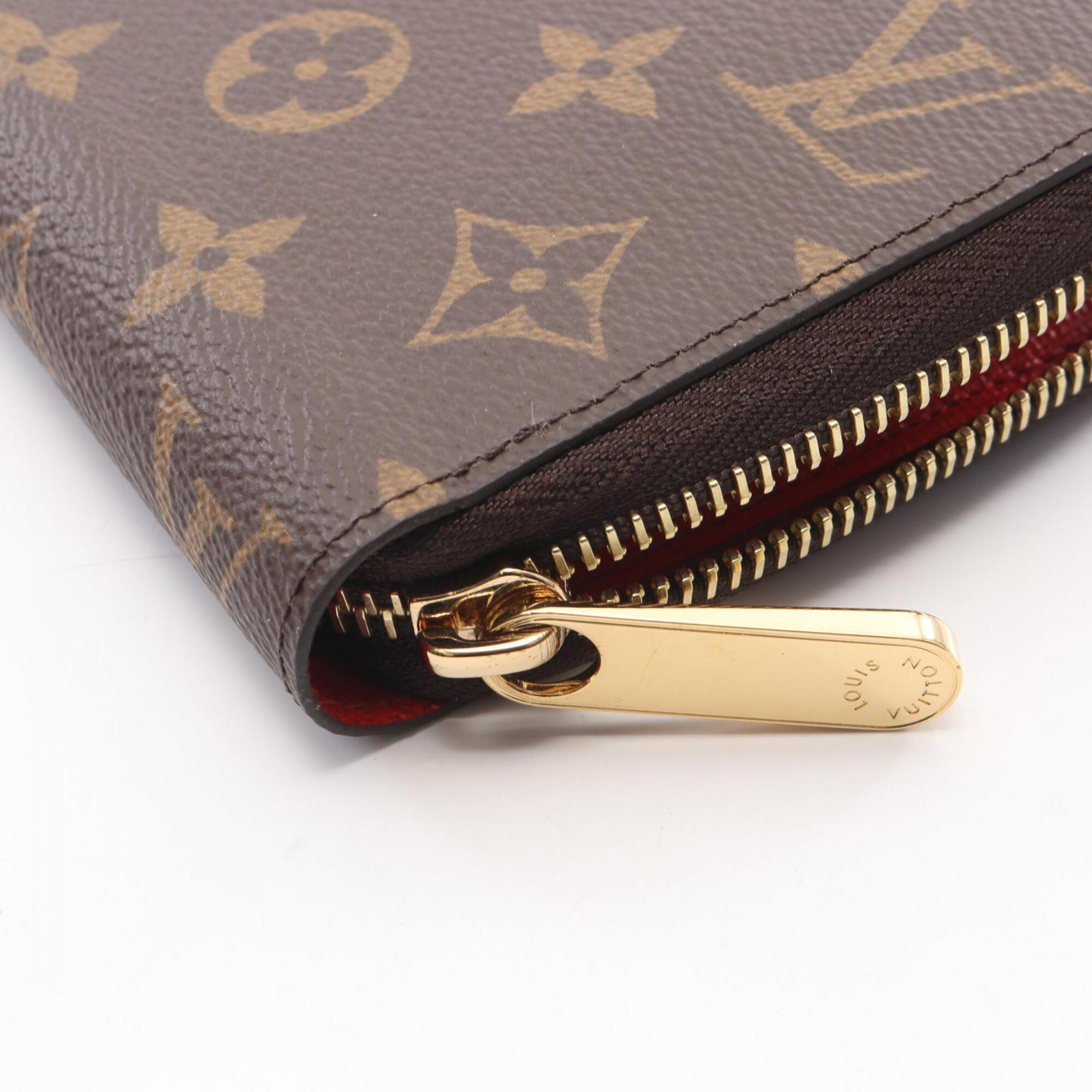 Louis Vuitton Brown Coquelicots Red Color Coated Canvas Pvc Long Wallet (Bi-Fold) (Pre-Owned)