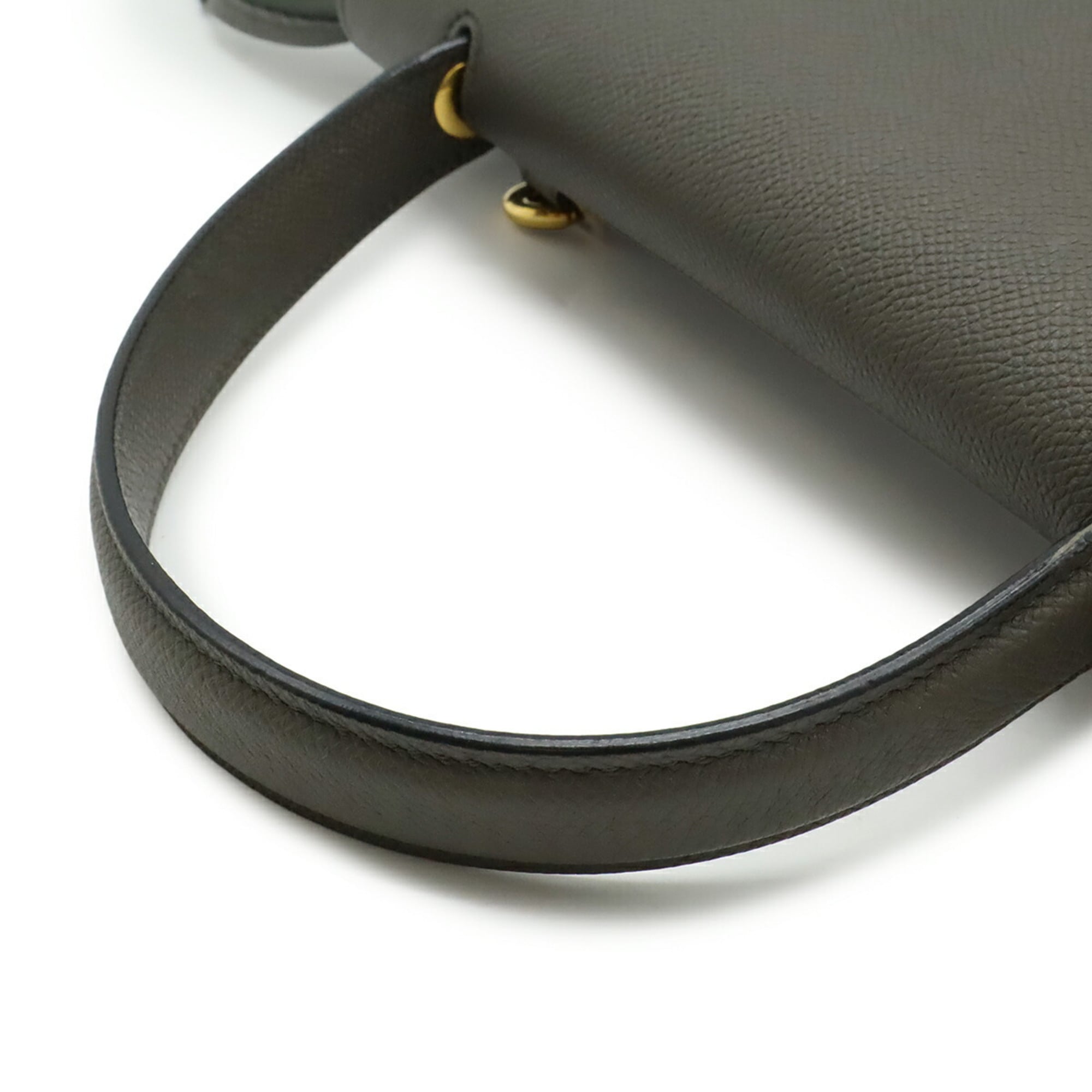 Celine Gray Leather Handbag Shoulder Bag (Pre-Owned)