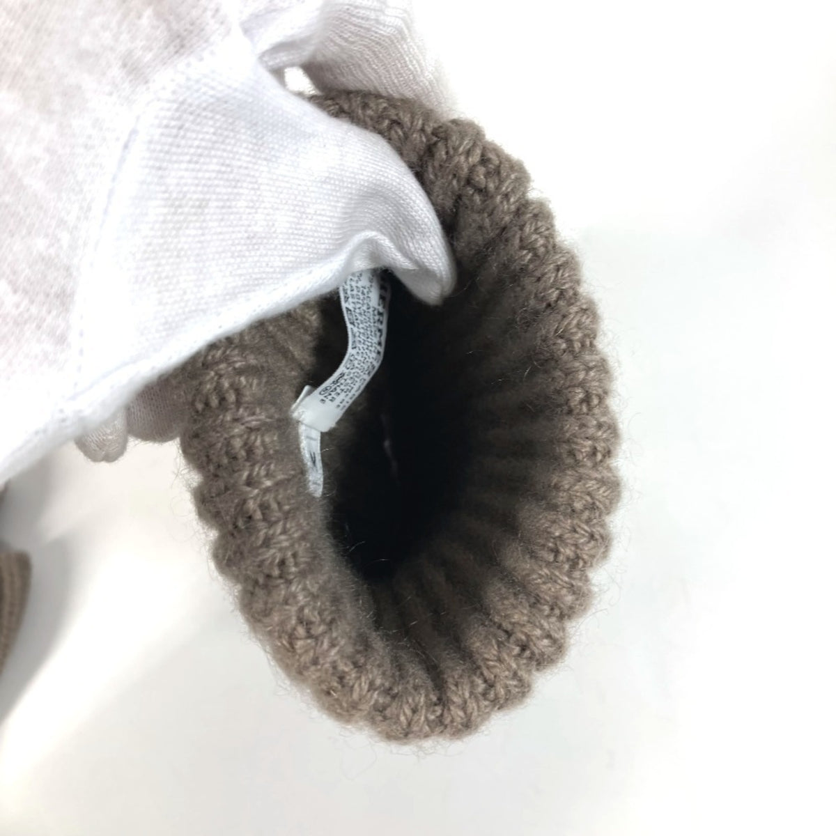 Hermes Sellier Gray Cashmere Mohair Warm Gloves (Pre-Owned)