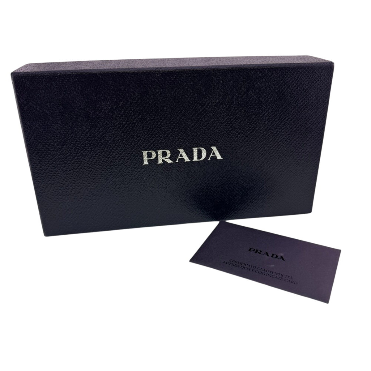 Prada Saffiano Navy Leather Long Wallet (Bi-Fold) (Pre-Owned)