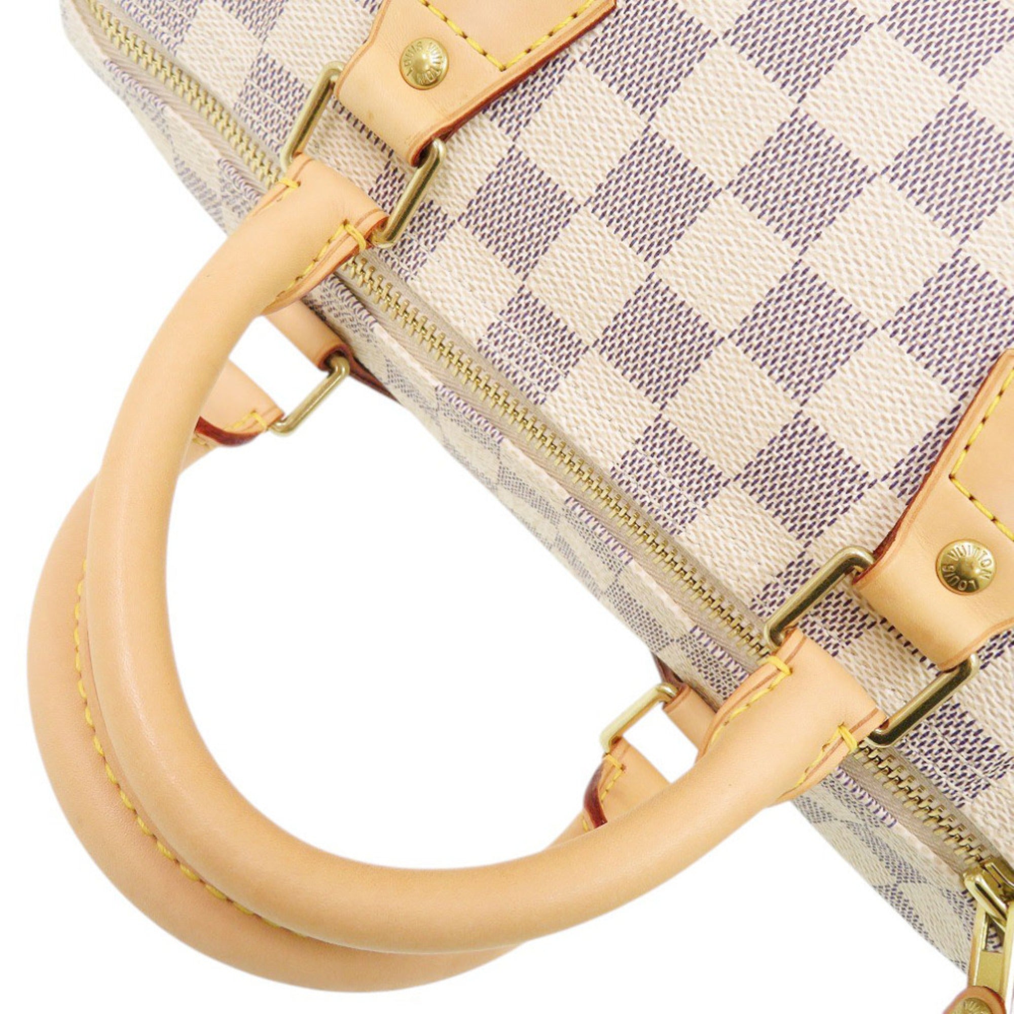Louis Vuitton White Damier Azur Handbag (Pre-Owned)
