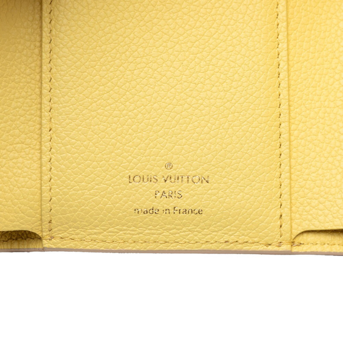 Louis Vuitton Monogram Empreinte Beige Rose Yellow Leather Wallet (Bi-Fold) (Pre-Owned)