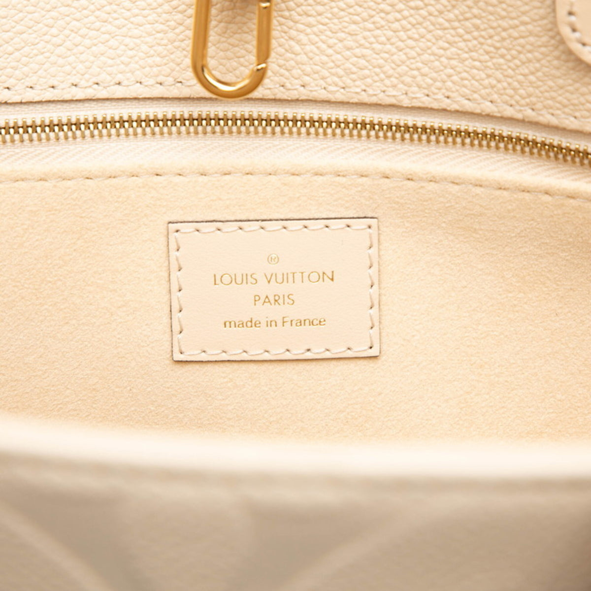 Louis Vuitton Cream Ivory Leather Handbag Tote Bag (Pre-Owned)