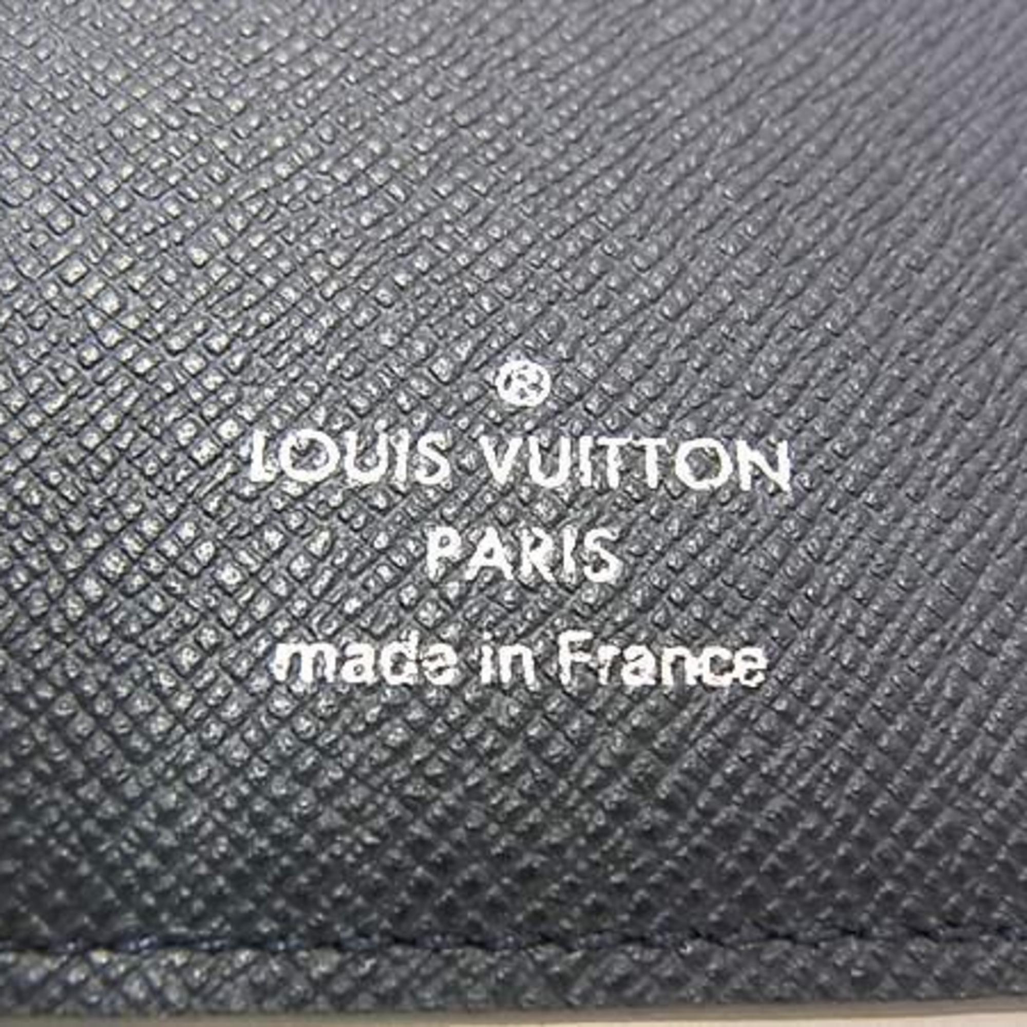 Louis Vuitton Ardoise Black Taiga Leather Long Wallet (Bi-Fold) (Pre-Owned)