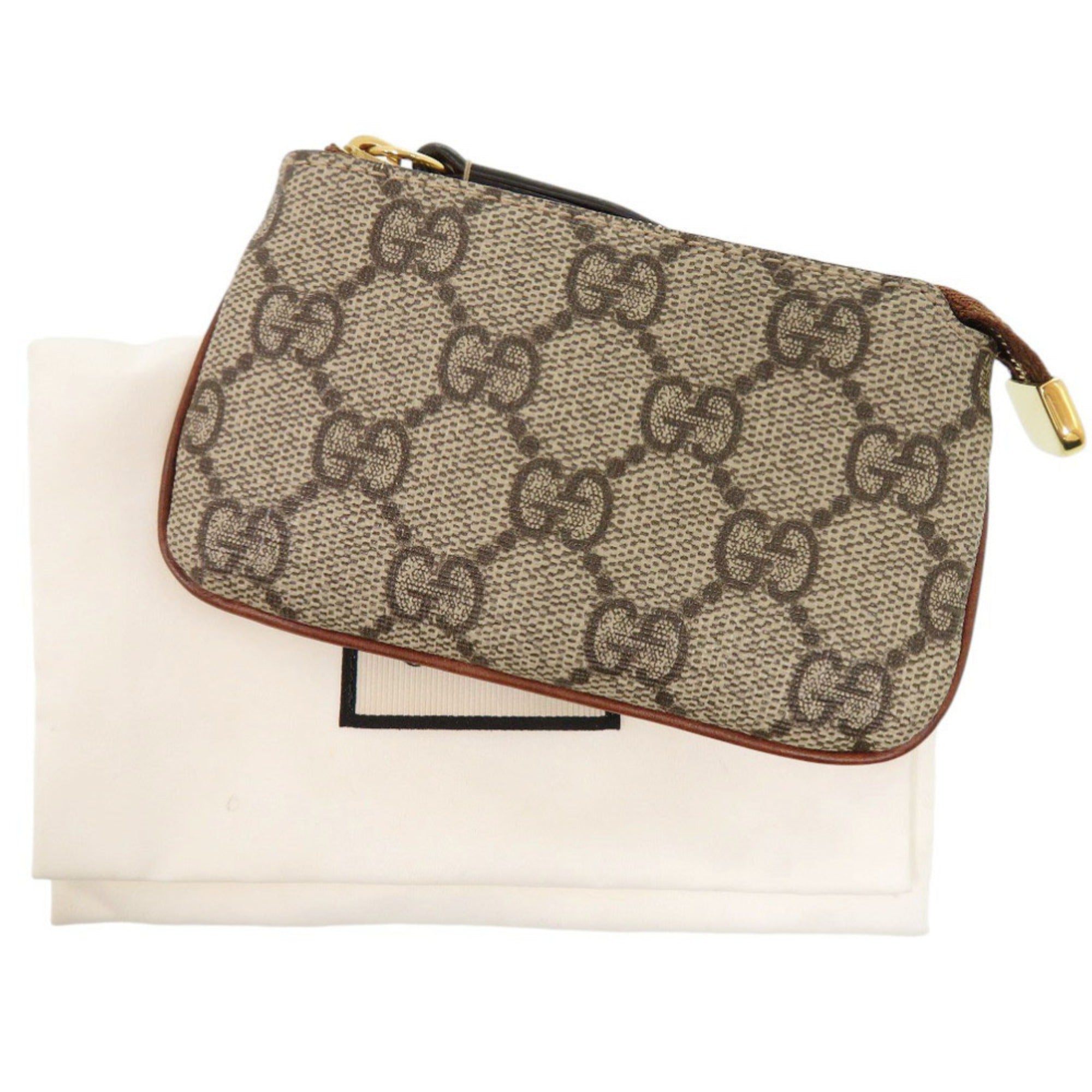 Gucci Beige Gg Supreme Coin Purse/Coin Case (Pre-Owned)