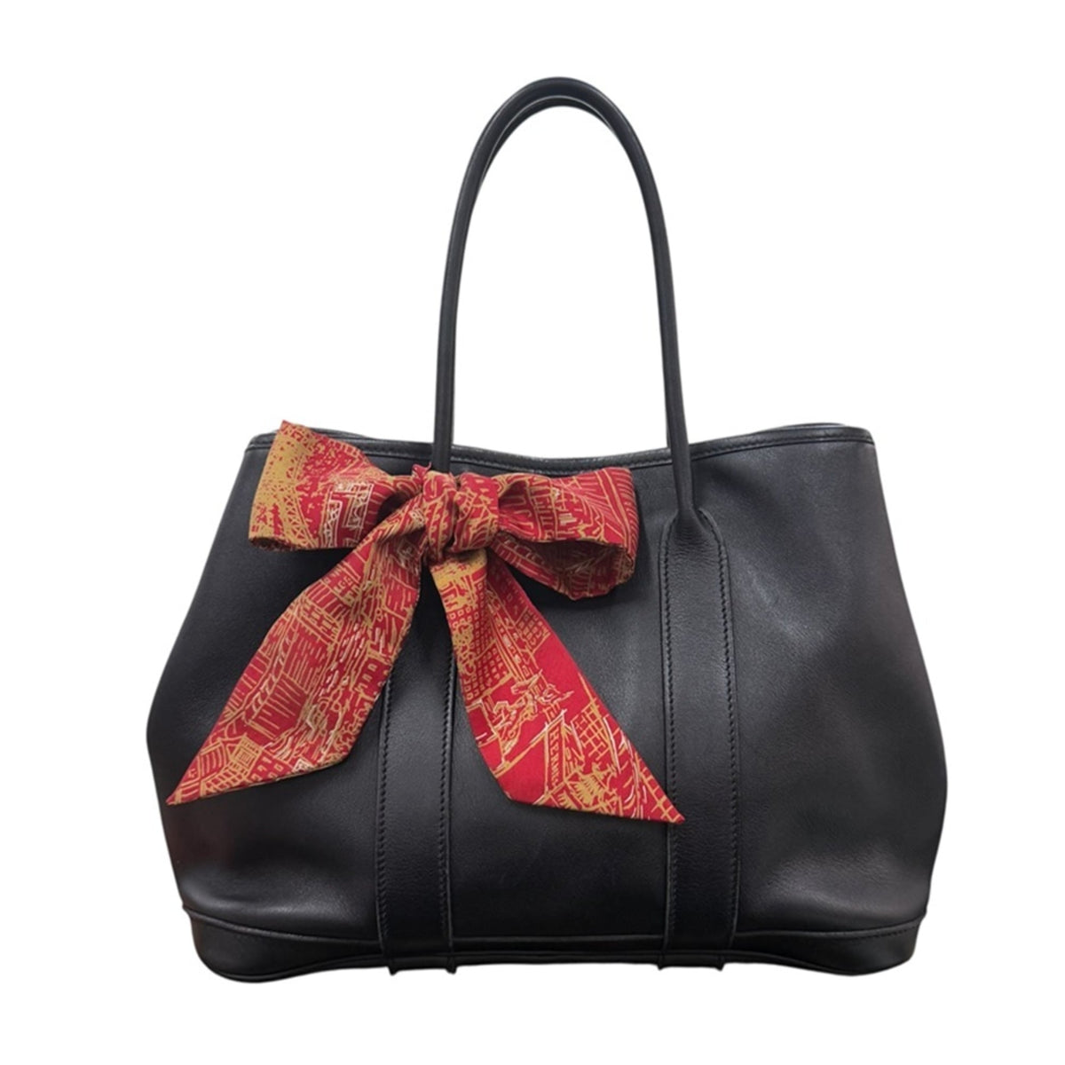 Hermes Black Swift Leather Handbag (Pre-Owned)