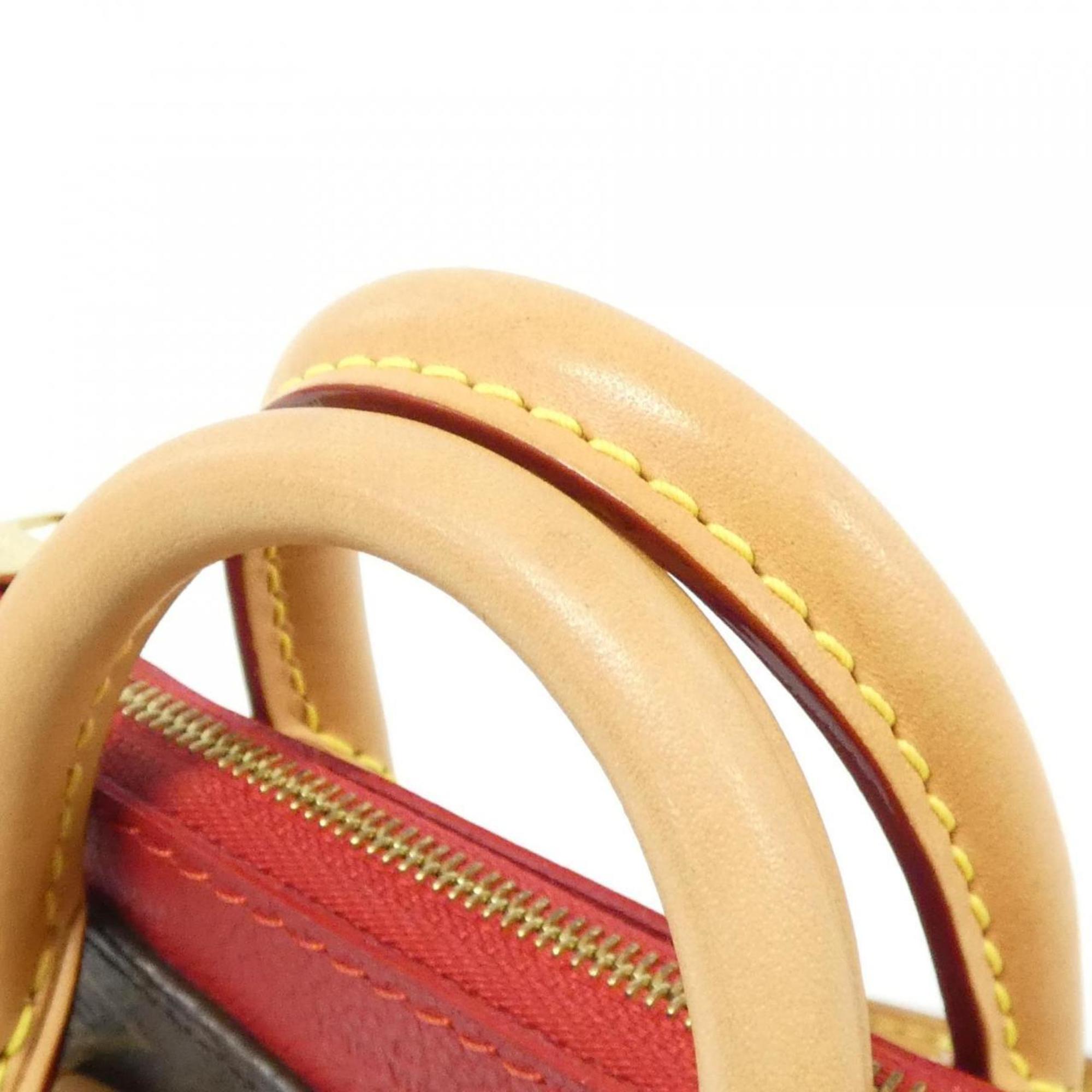 Louis Vuitton Monogram Cerise Marron Coated Canvas Leather Handbag (Pre-Owned)
