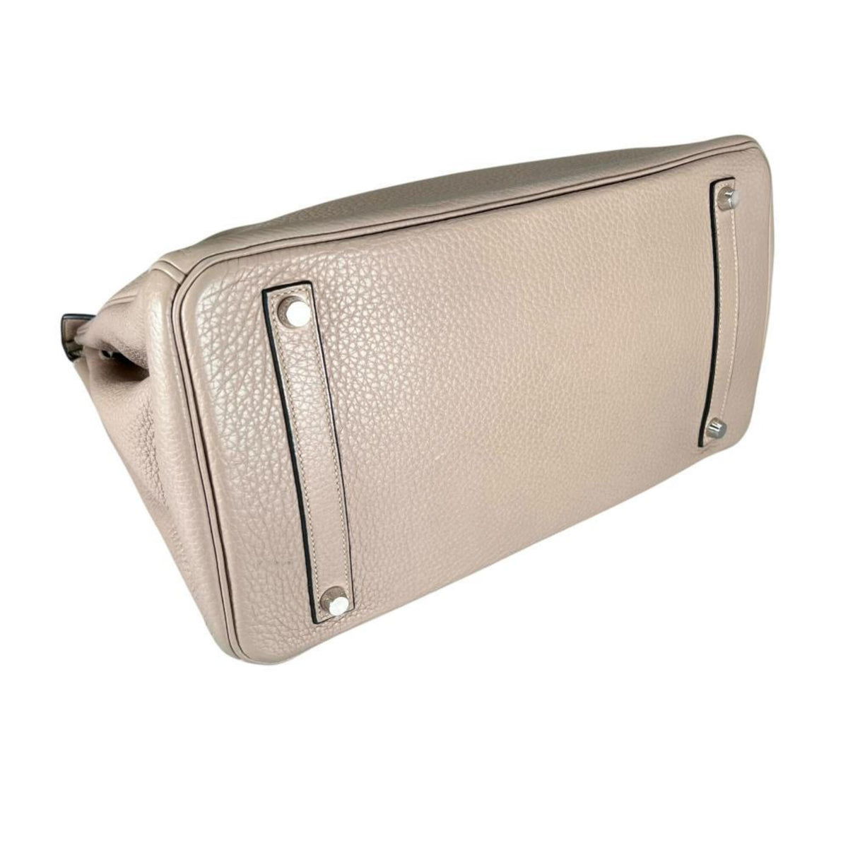 Hermes Beige Leather Handbag (Pre-Owned)