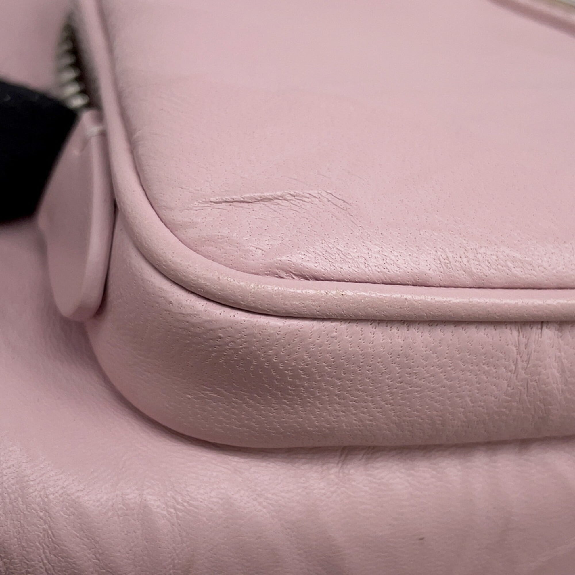 Prada Pink Leather Handbag Shoulder Bag (Pre-Owned)