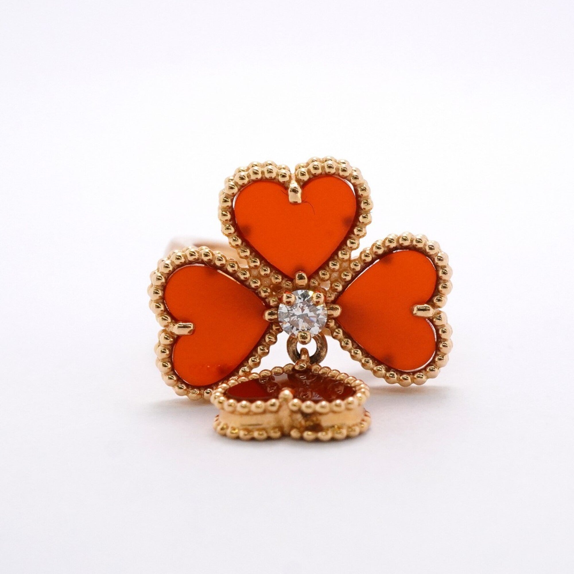 Van Cleef & Arpels Red Color Pink Gold (18K) Band Ring (Pre-Owned)